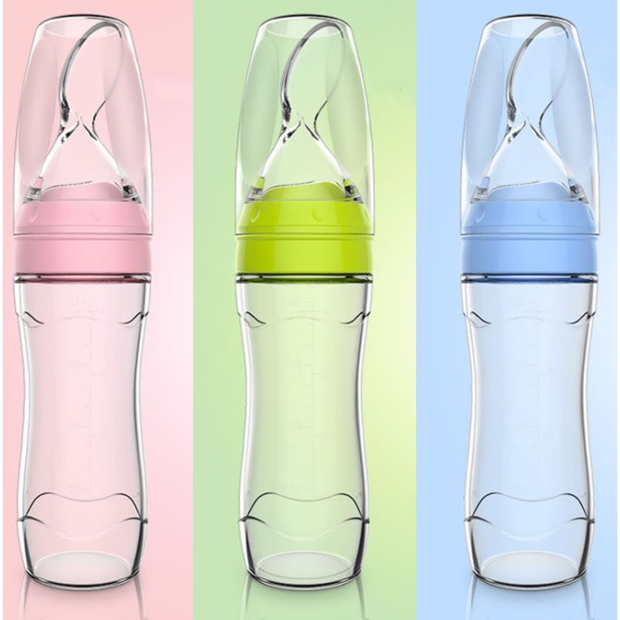 BÌNH THÌA SILICON ĂN DẶM SIQI BABY CHO BÉ