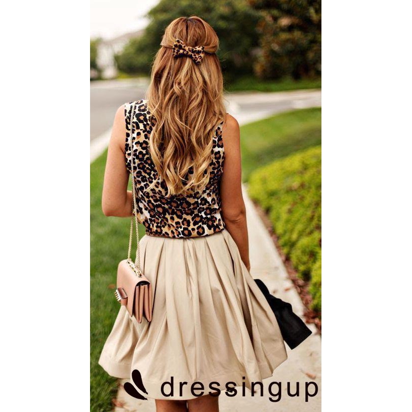 Áo thun sát nách họa tiết da báo thời trang cho nữ