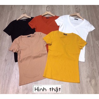 ÁO THUN NỮ TRƠN ÔM BODY CỔ TIM NGẮN TAY – BASIC SHIRT 1