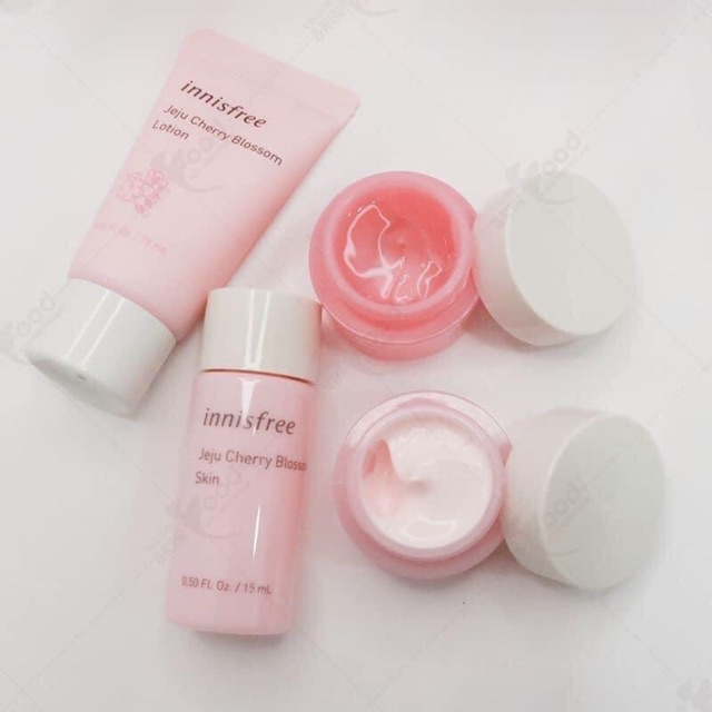 (Auth Hàn) Bộ 4 Món Innisfree Jeju Cherry Blossom Special Kit Mini Size