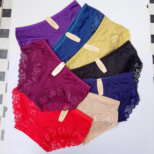 Quần Lót Nữ ❤️FREESHIP❤️ Giảm 20k khi Nhập Mã [MCC 20k ] Quần Lót Cotton Viền Ren Siêu Mát Hotrend 2020 QL04