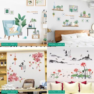 [19 MẪU] Decal tranh dán tường trang trí decor phòng khách hoặc phòng ngủ