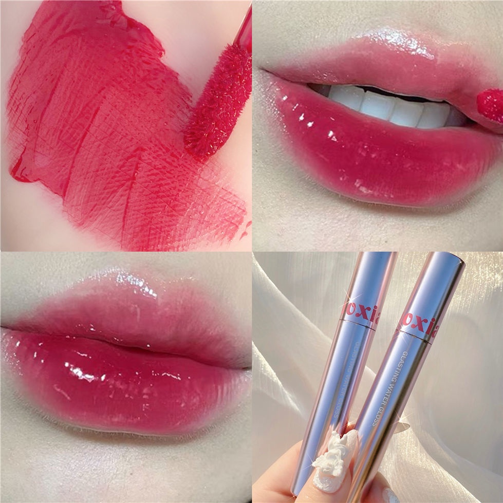 [Hàng mới về] Son kem HAOXIAOXI bóng ánh gương dưỡng ẩm làm đẹp môi dễ thương