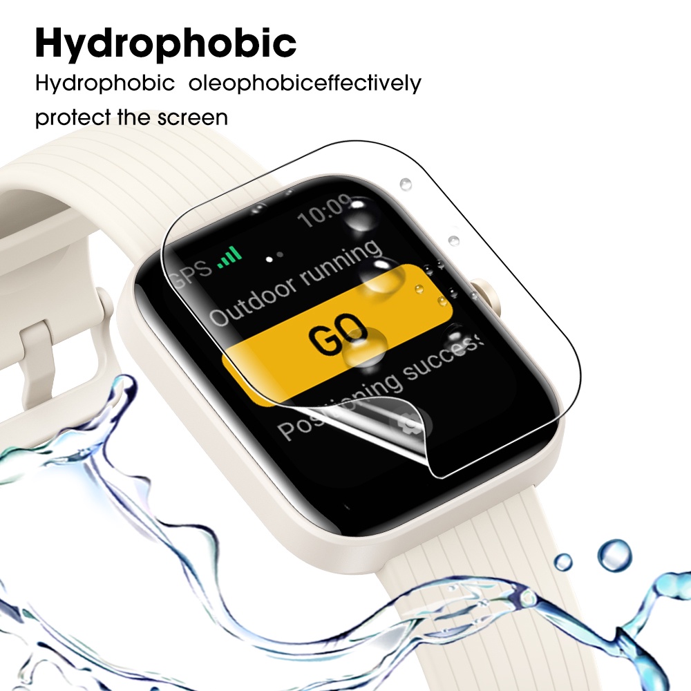 Miếng Dán Màn Hình Cong HD Bằng TPU Mềm Trong Suốt Chống Trầy Cho Đồng Hồ Thông Minh Amazfit Bip 3 / Bip 3 Pro