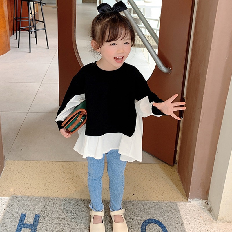 Áo Sơ Mi Cổ Búp Bê Thời Trang Hàn Quốc Cho Bé Gái