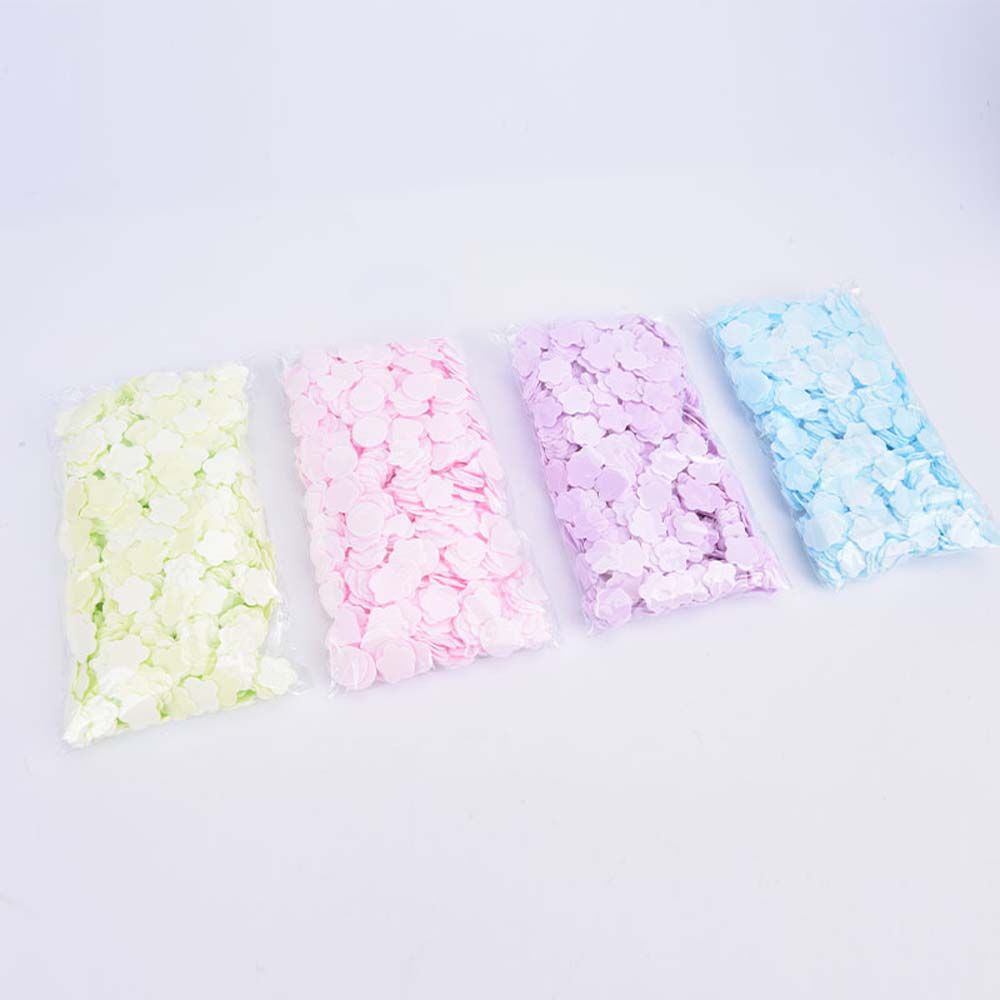 [Hàng mới về] Hộp 100/1000 miếng xà phòng giấy dùng một lần hình cánh hoa nhiều màu sắc an toàn tiện dụng