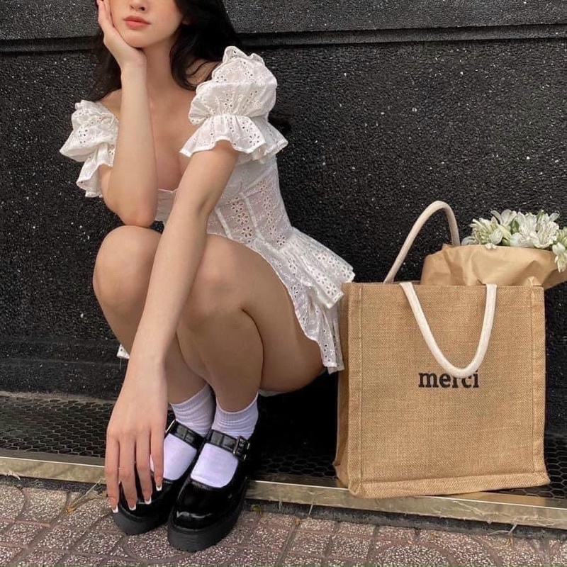 Túi cói Merci du lịch hè siêu chất cho bạn nữ phong cách