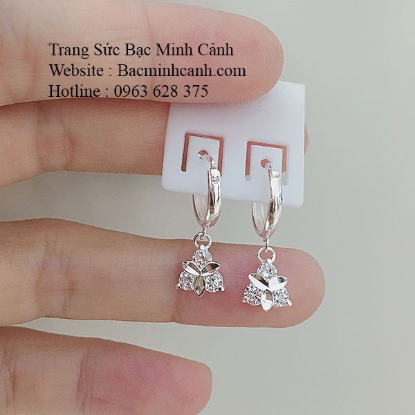 Bông tai bạc nữ đáng yêu