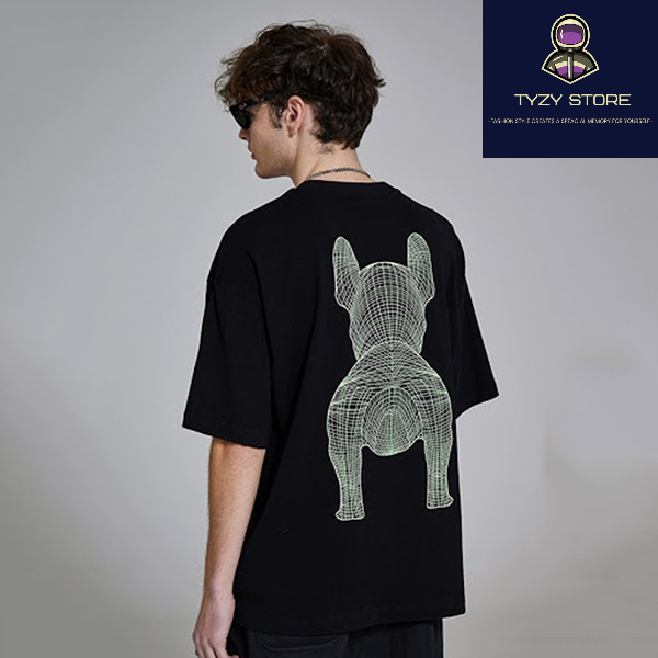 Áo Thun LIFEWORK - Áo Lifework Con Chó Bản Cao Cấp Full Tag Form Unisex Cho Nam Nữ Màu Trắng Đen Siêu Trendy