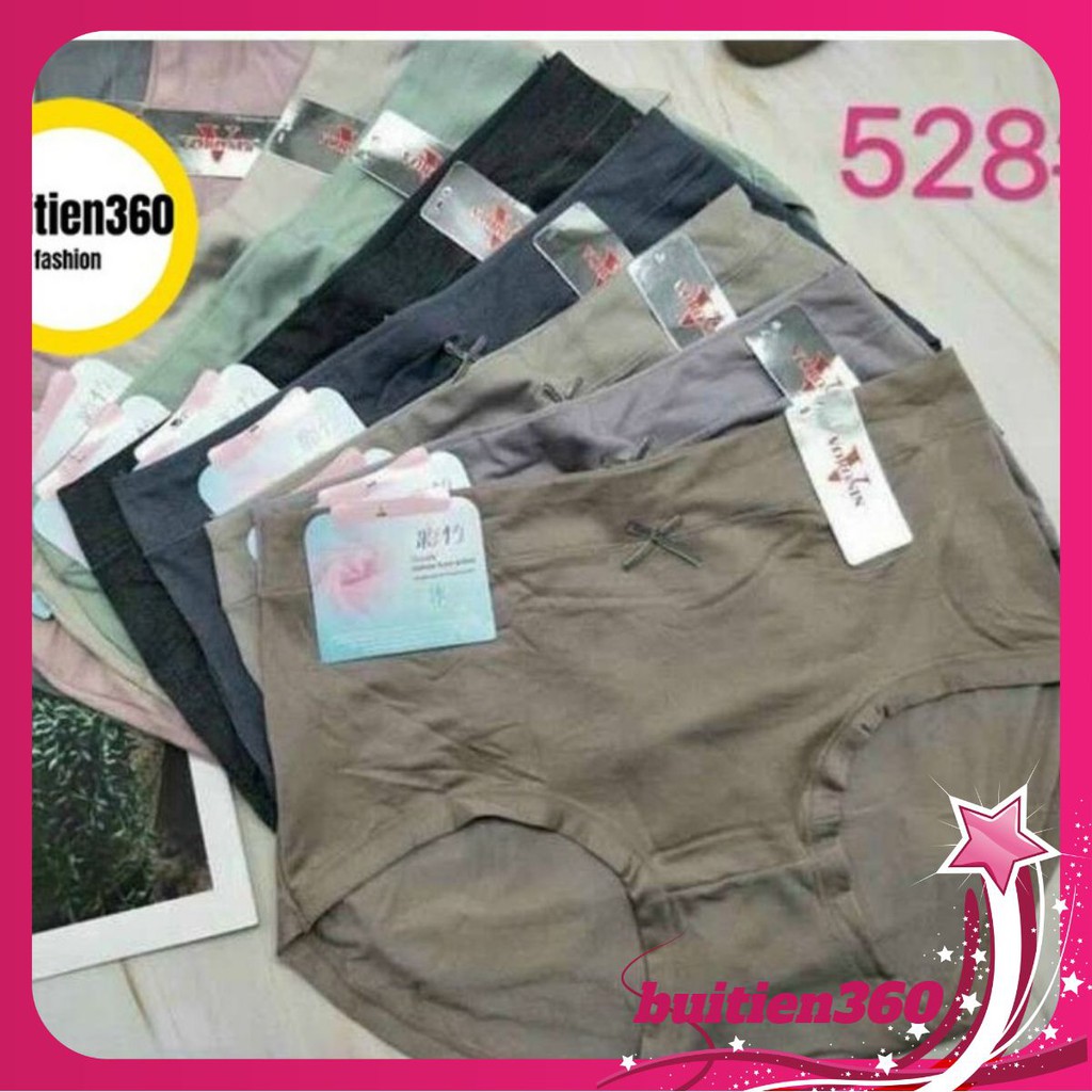 Quần lót nữ cạp cao muối tiêu 528 chất đẹp big size 3xl co dãn cực tốt from to cho người béo mập 60kg-70kg 80kg -90kg