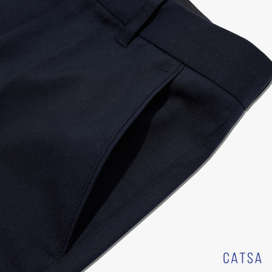 Quần tây nam xanh đen cao cấp, quần âu chất vải mềm mại, mặc thoải mái CATSA QTD069