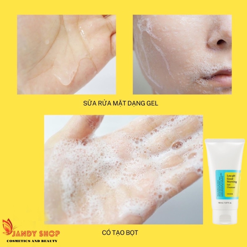 Sữa Rửa Mặt Cosrx Low pH Good Morning Gel Cleanser - Gel rửa mặt Cosrx tràm trà dịu nhẹ 150ml