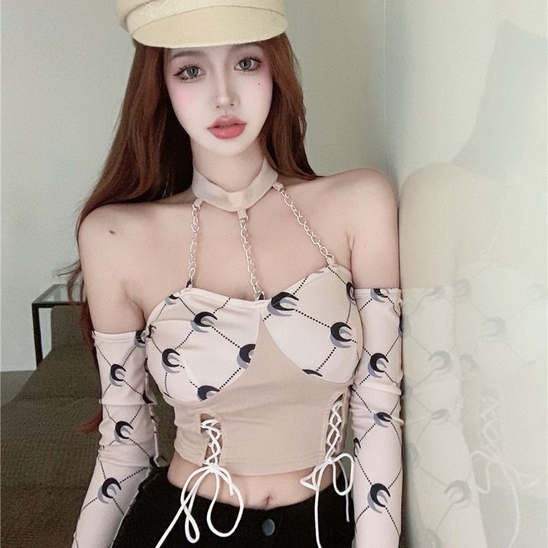 Fashion Color Long Sleeve Off shoulder T-shirt For Women