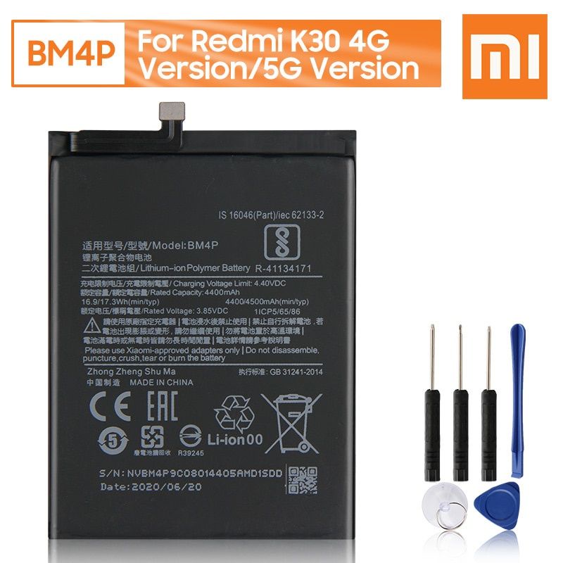 pin Mi Redmi K30, Poco X2 (BM4P) 3.85V 4500mAh bảo hành 6 tháng.