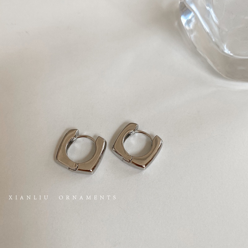 Khuyên Tai Hình Vuông Phong Cách retro Hàn Quốc Cao Cấp Sang Trọng