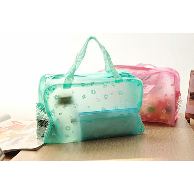 Combo 2 túi nhựa trong suốt có quai tiện dụng - BX0972