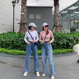 Áo thun gân tay dài croptop