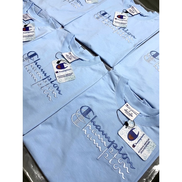 Áo thun Champion thêu 3 line