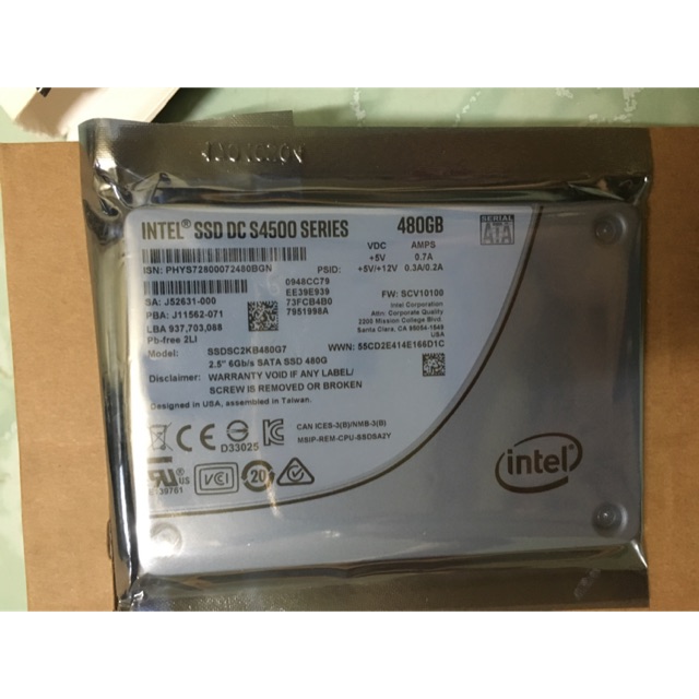 Ổ cứng Intel SSD DC S4500 Series 480GB
