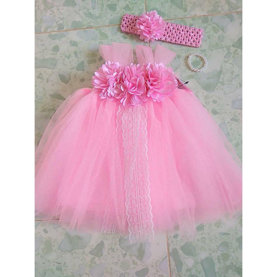 Hoa vải 10cm dùng đính váy tutu, gắn bờm