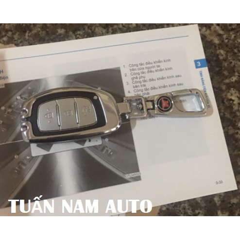 ỐP CHÌA KHÓA XE HYUNDAI I10, TUCSON, ELANTRA METAL CAO CẤP