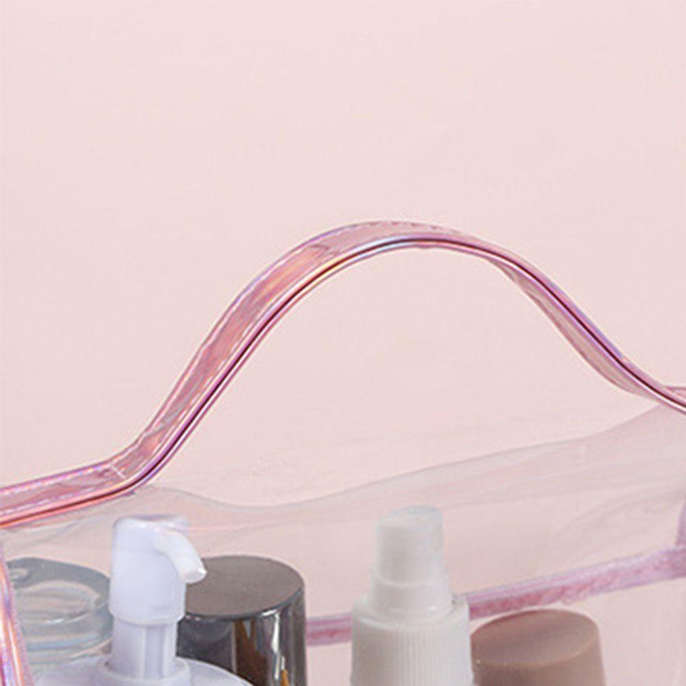 [Hàng mới về] Túi đựng mỹ phẩm trang điểm sức chứa lớn có khóa kéo bằng PVC trong suốt nhiều màu tùy chọn chống nước