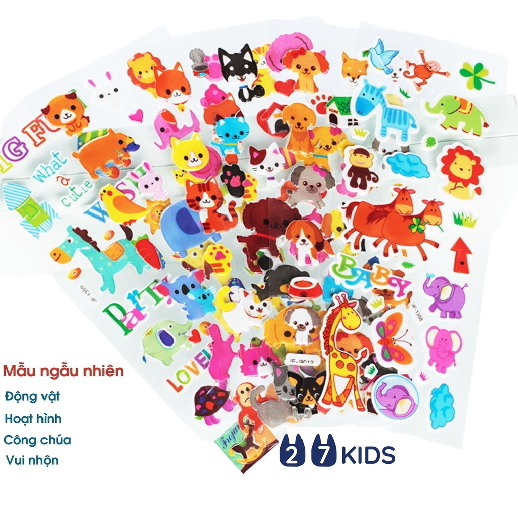 Stickers cho bé trai bé gái - 1 cái ngẫu nhiên