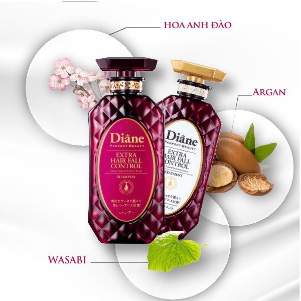 Dầu gội kiểm soát tóc rụng, kích thích mọc tóc Moist Diane Extra Hair Fall Control 450ml Nhật Bản