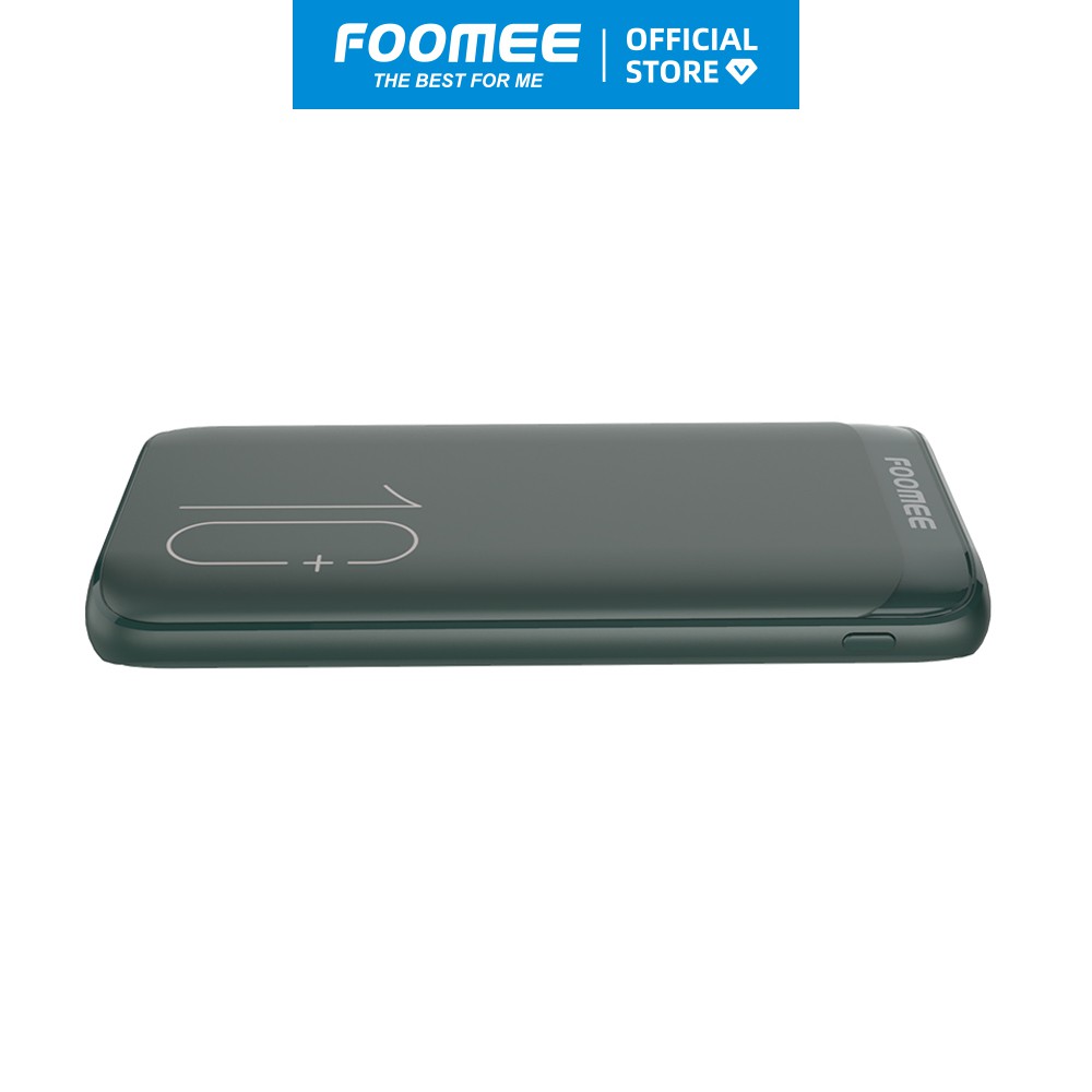 Pin Sạc Dự Phòng 10000mAh FOOMEE RB10 - Đầu Ra 2 Cồng USB Sạc Nhanh 2.1A