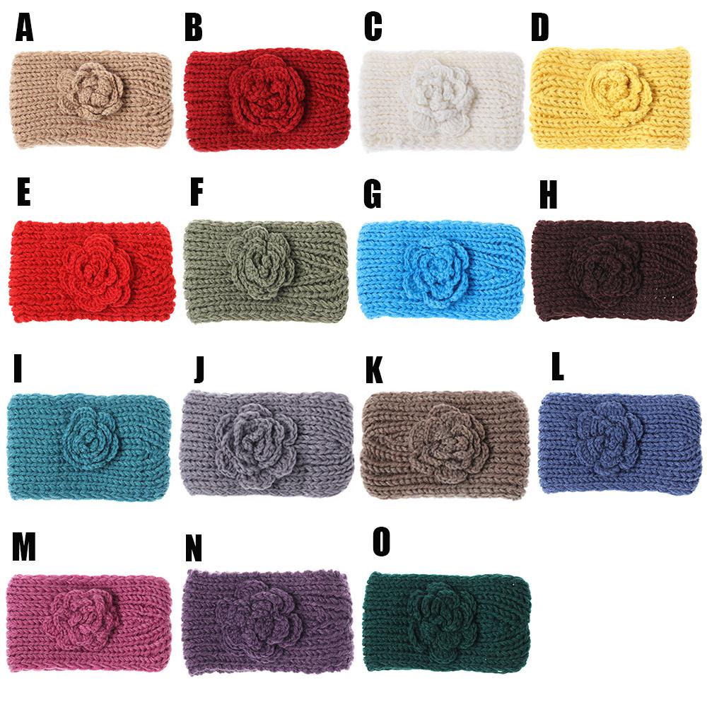 MIH Băng Đô Cài Tóc Bản Rộng Đính Hoa Trà Ấm Áp Mùa Đông