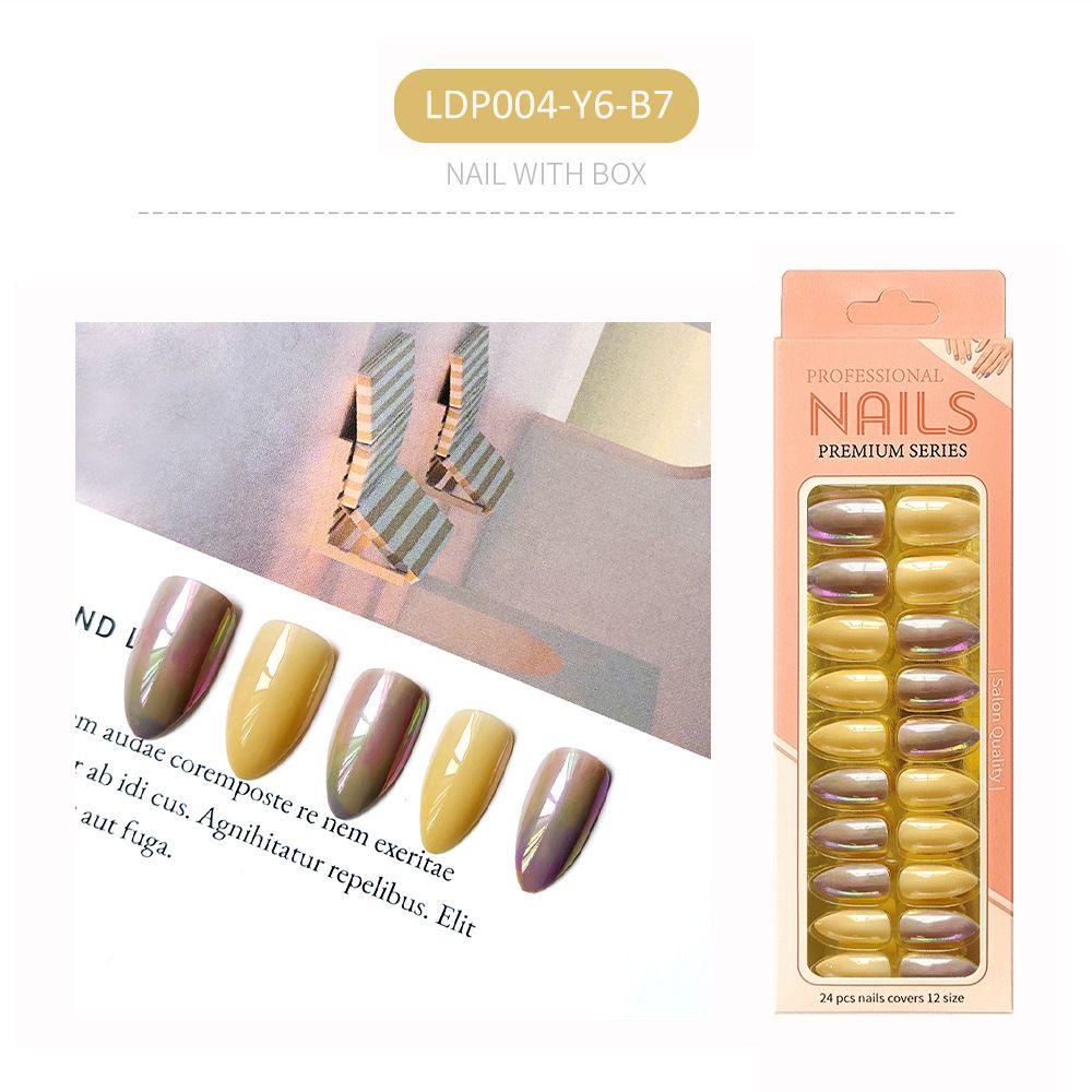 HS Bộ 24 Móng Tay Giả Có Thể Tháo Rời Trang Trí Nghệ Thuật