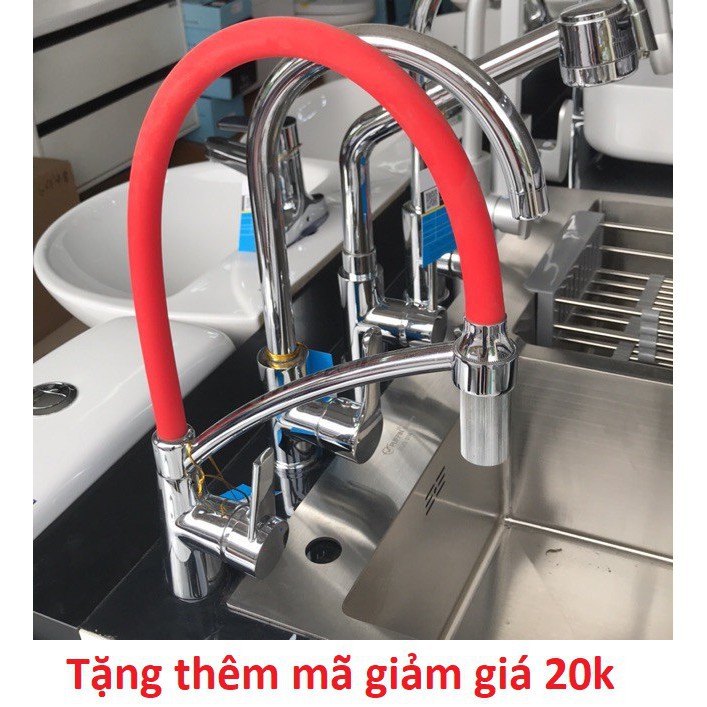 Vòi rửa bát nóng lạnh cao cấp Water Max - Cần vòi silicone siêu bền dễ sử dụng