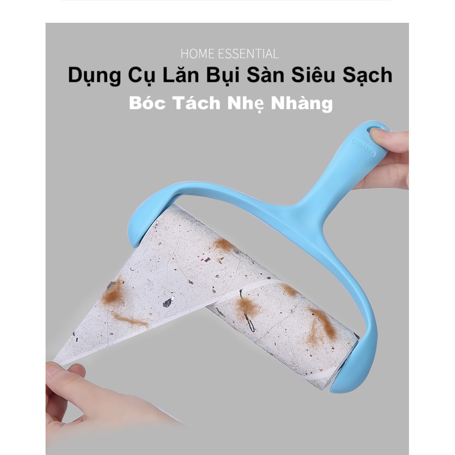 COMBO 4 Cuộn Lăn Bụi Quần Áo Nhật Bản, Vệ Sinh Dra Giường, Vệ Sinh Nhà Cửa mẫu 16cm - 60 Tờ/ Cuồn.