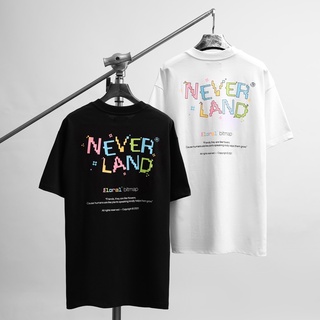 Neverland - áo thun dày floral bitmap 3d in nổi tee cao cấp form oversize