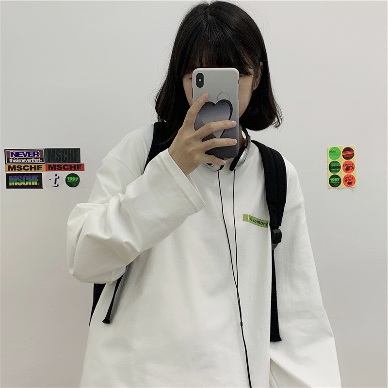 Áo thun tay dài form rộng A-ventory NEKO.SG, Áo thun Streetwear Ulzzang SWT07