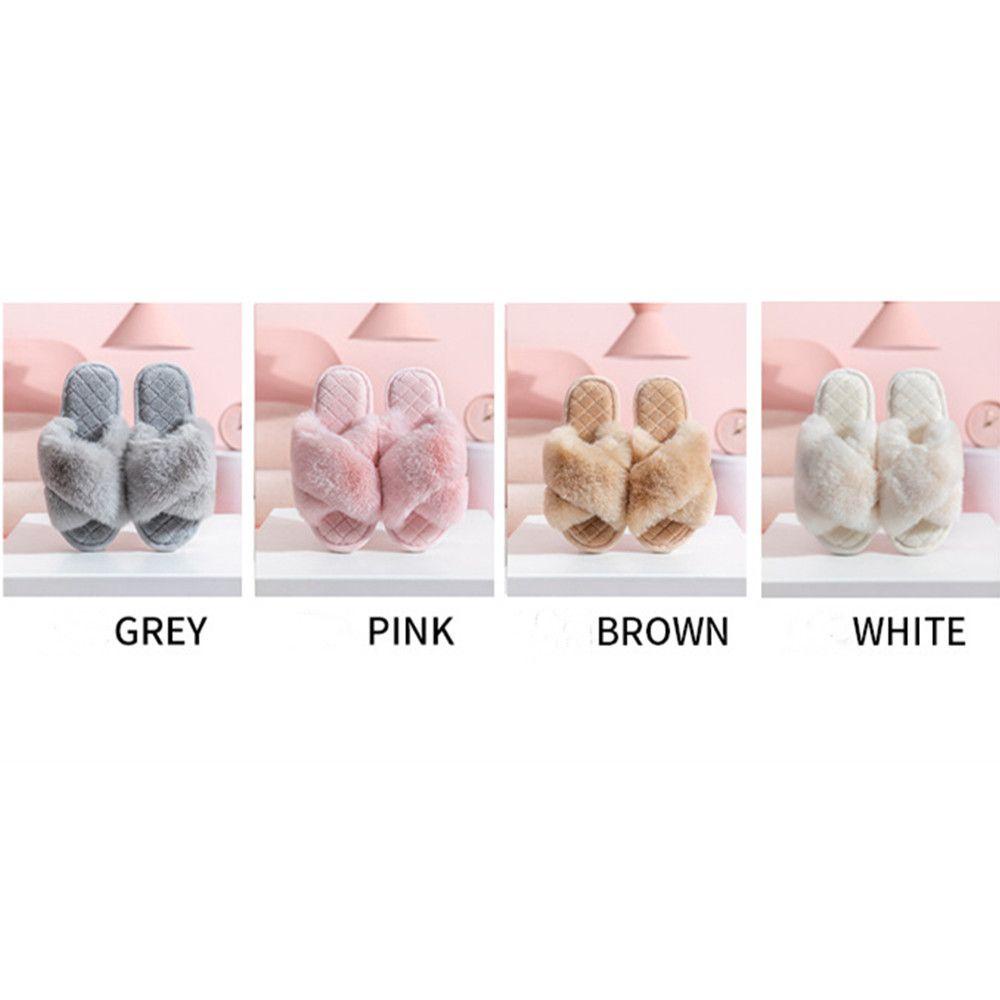 .Dép Bông Đi Trong Nhà Chống Trượt Mềm Mại Thời Trang Mùa Đông