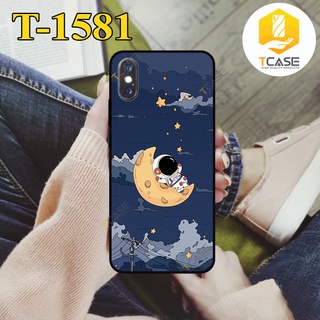 Ốp lưng Iphone X, XS, XS Max in hình Phi Hành Gia Vũ Trụ | Ốp Basic nhám chống sốc bảo vệ camera
