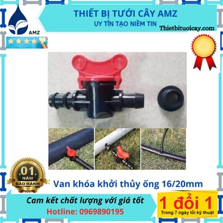 Van khóa khởi thủy ống pe 16 -20 kèm ron cao su