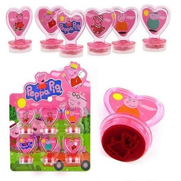 Bộ 6 Con Dấu Hình Heo Peppa Cho Bé