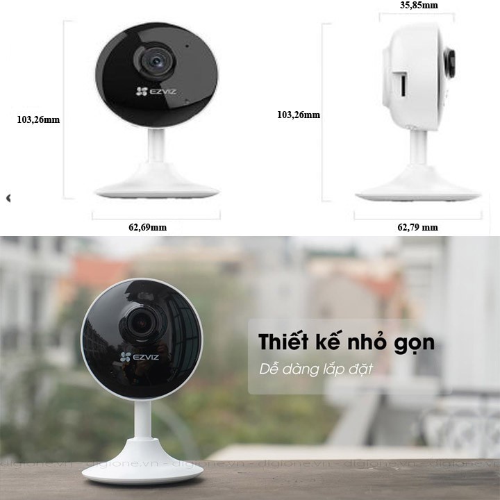 Camera mini wifi Ezviz C1C-B 1080P 2MP không dây hàng chính hãng bảo hành 2 năm