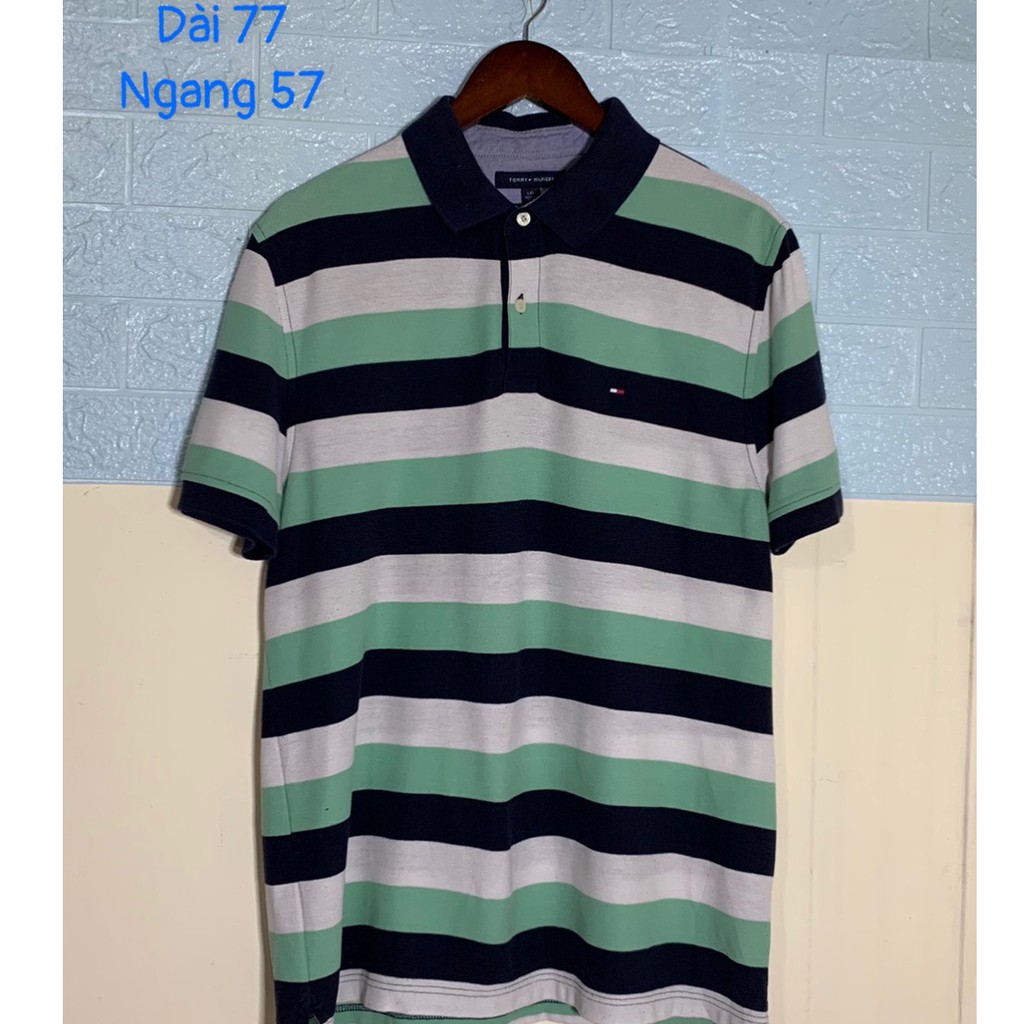 Áo thun ngắn tay có cổ polo nam hiệu TOMMY HILFIGER chính hãng secondhand