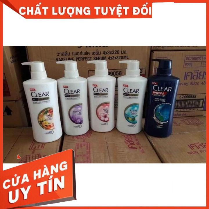 Dầu gội Clear Bạc Hà, Anh Đào, Men, Thảo Dược Thái Lan