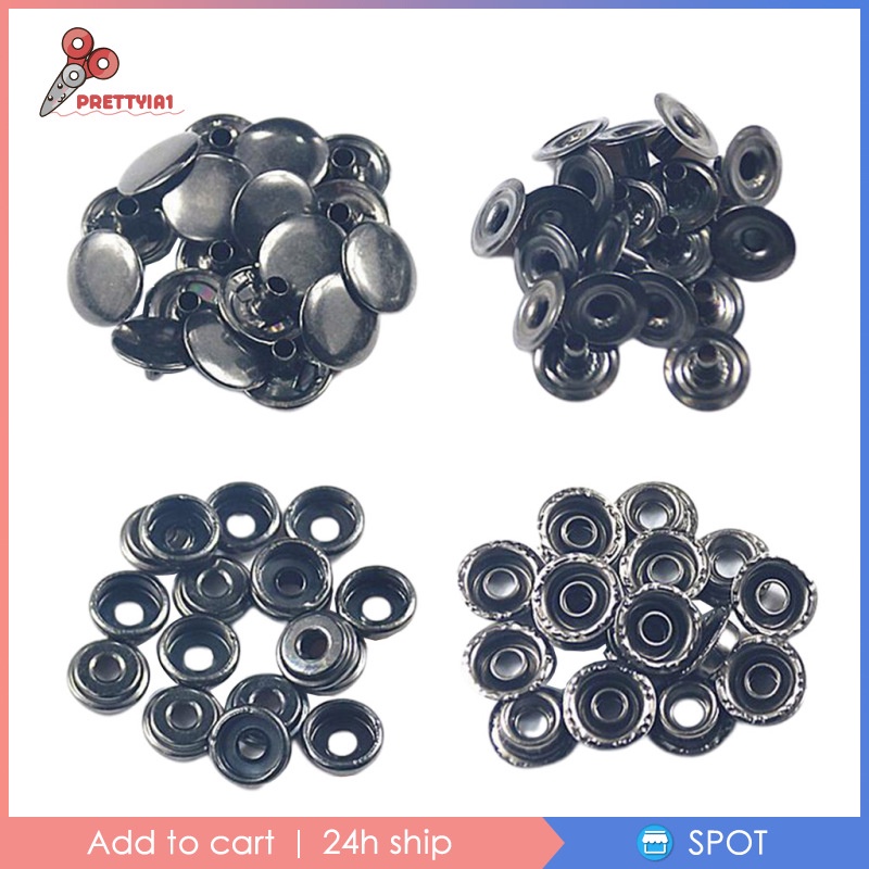 [Prettyia1] Set 50 Nút Bấm Cố Định Túi Xách / Áo Khoác / Đồ Da / Áo Khoác Jeans