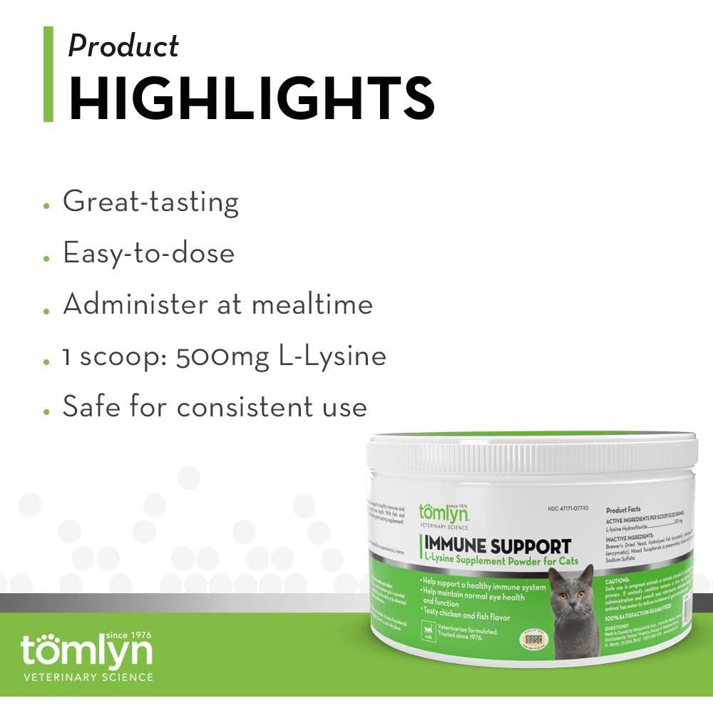 Bột L-Lysine tăng đề kháng cho mèo