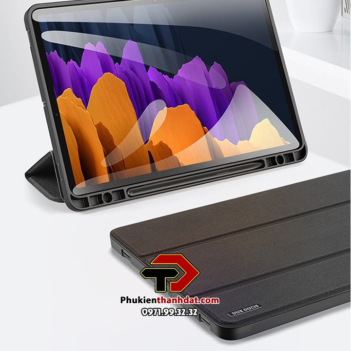 Bao da Samsung Galaxy Tab S9, S9+ Plus, Tab S7, S7+, Tab S7 FE, Tab S8/S8+, Tab S8 Ultra chính hãng Dux Ducis Domo