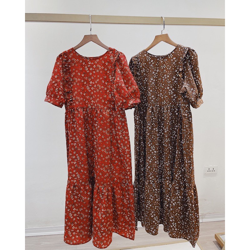 [Mã FATHANG5 giảm 10K đơn 50K] Đầm hoa nhí babydoll viền bèo | BigBuy360 - bigbuy360.vn