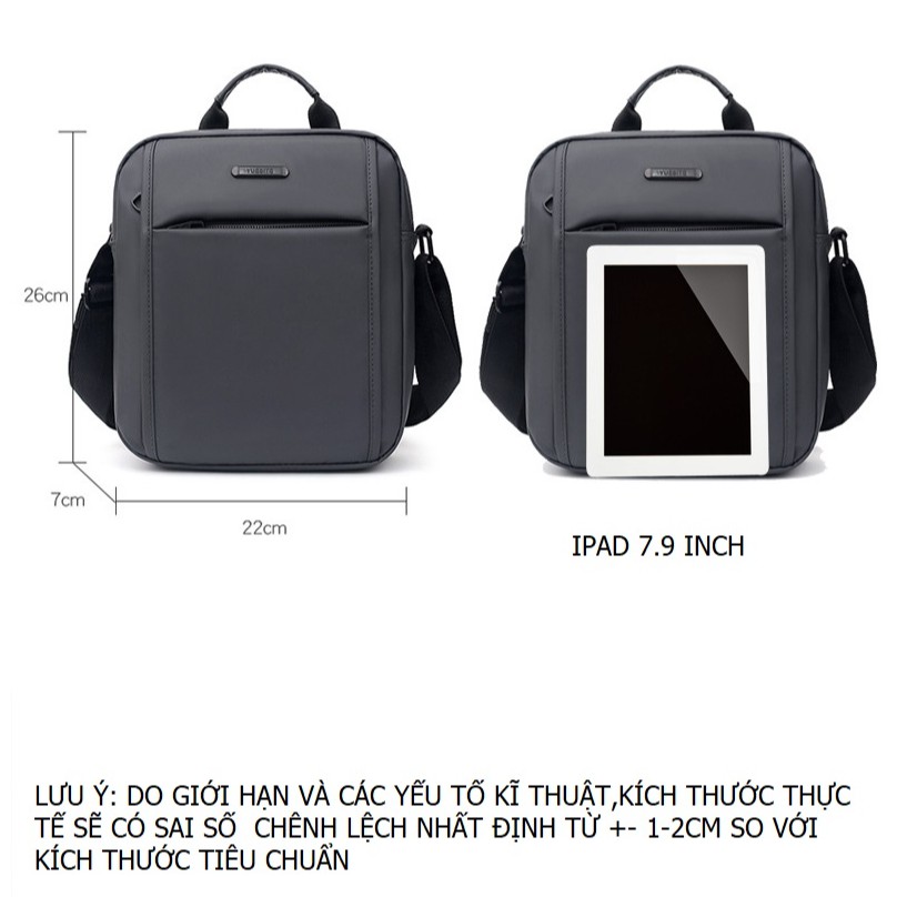 Túi đeo chéo vải cao cấp TV22 bề mặt mềm mại - Chống Sock - Chống Nước - Đựng vừa ipad 7.9 inch - thatchatstore
