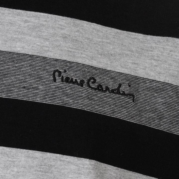 Áo thun nam Pierre Cardin Trio Colour Striped Polo (màu Black) + Tặng 1 đôi vớ Hàn Quốc