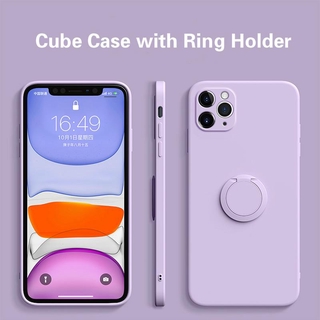 Ốp điện thoại TPU silicon mềm có giá đỡ nhẫn cho iPhone 12 Pro Max 7/8 Plus SE 12 mini