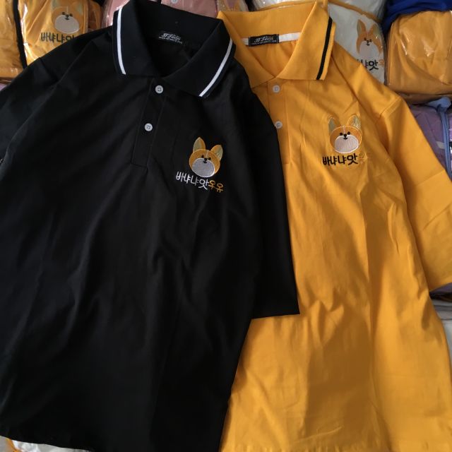 Áo polo [Hình Thật % B'teen] unisex tay lỡ thêu hình thú